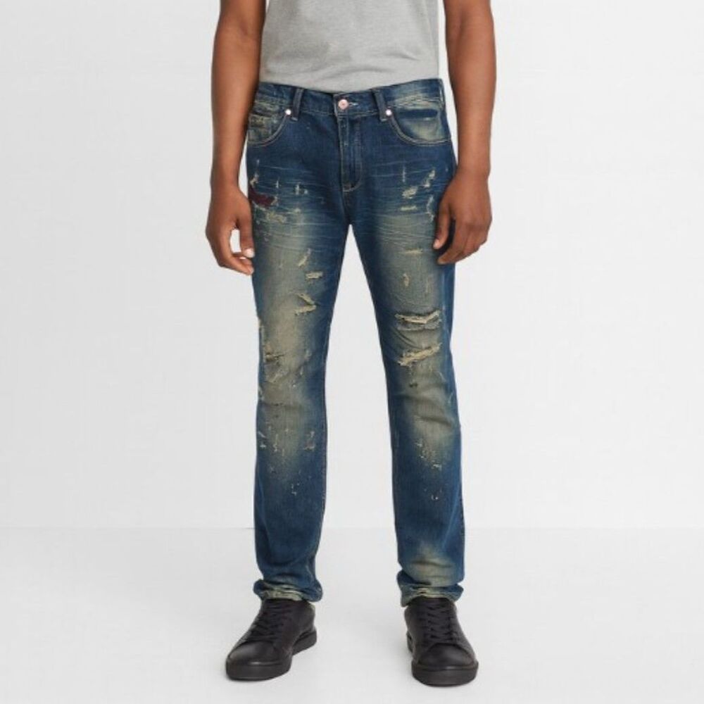 Jordan Craig Legacy Edition Jeans Mens 34x32 Artisan Series Bleached Distressed